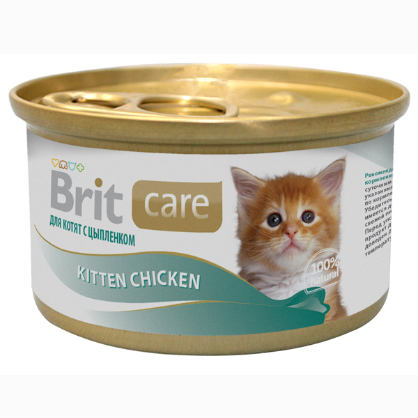 Brit Care влажный корм для котят с цыпленком
