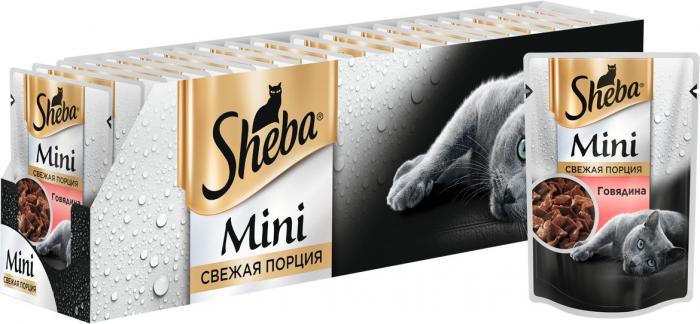 Sheba Mini влажный корм для кошек с говядиной