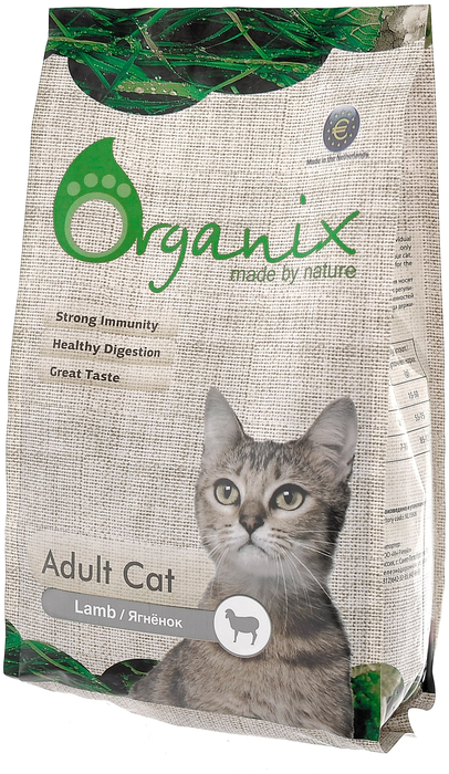 Organix сухой корм для взрослых кошек всех пород, ягненок