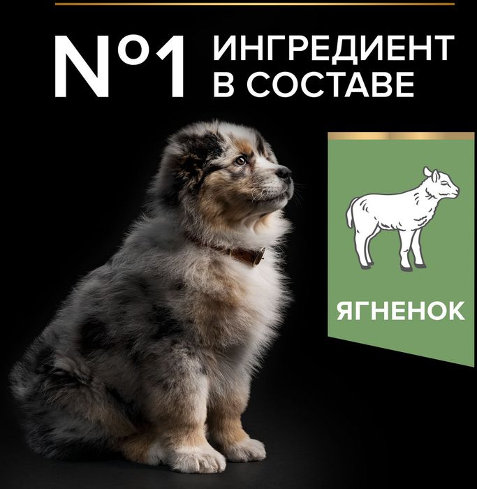 Сухой корм Pro Plan® Sensitive Digestion для щенков средних пород с чувствительным пищеварением, с высоким содержанием ягненка
