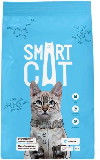 Smart Cat корм для стерилизованных кошек, с лососем