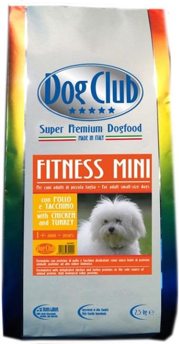 Dog Club Fitness Mini корм для собак малых пород, живущих в помещении