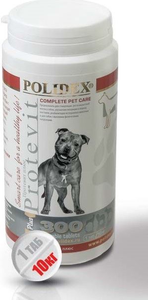 Polidex Protevit Plus кормовая добавка для собак крупных пород, для стимуляции роста мышечной массы
