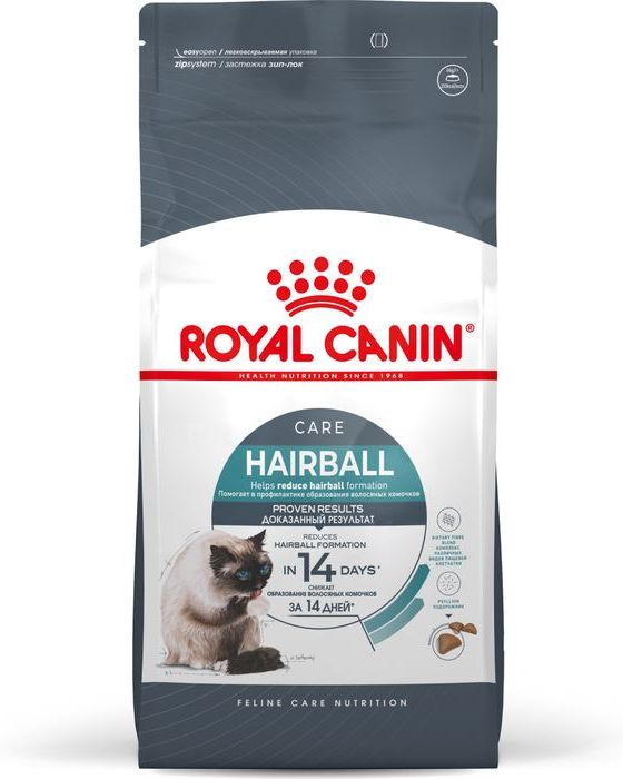 Royal Canin корм для взрослых кошек всех пород, вывод волосяных комочков