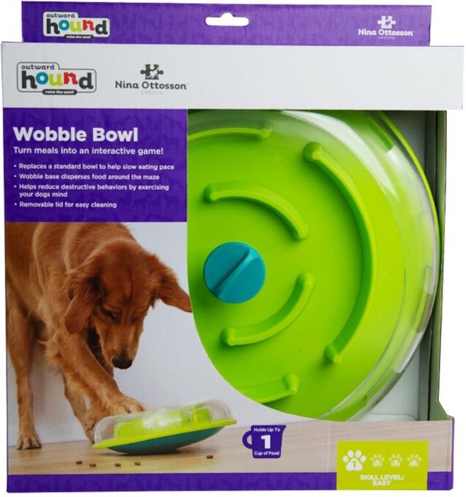 Nina Ottosson Wobble Bowl миска-головоломка для собак, раскачивающаяся, для медленного поедания корм