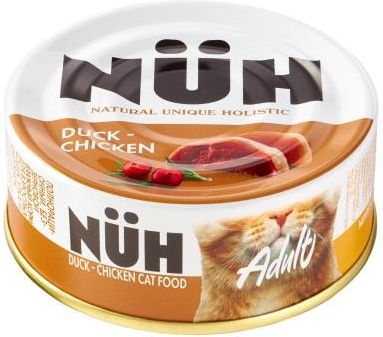 NUH влажный корм для кошек, беззерновой, утка и цыпленок