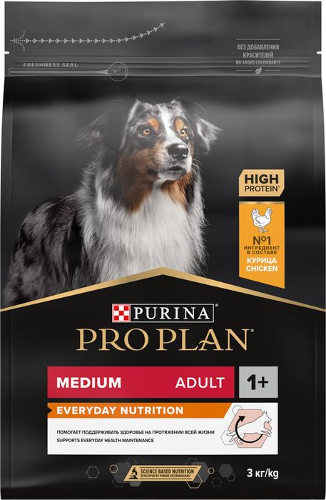 Сухой корм Pro Plan® Everyday Nutrition для взрослых собак средних пород, с высоким содержанием курицы