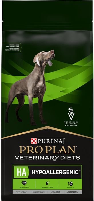Сухой корм для щенков и взрослых собак диетический Pro Plan® Veterinary Diets HA Hypoallergenic при аллергических реакциях, Пакет