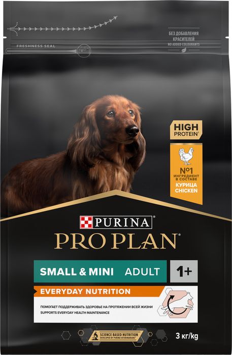 Сухой корм Pro Plan® Everyday Nutrition для взрослых собак мелких и карликовых пород, с высоким содержанием курицы