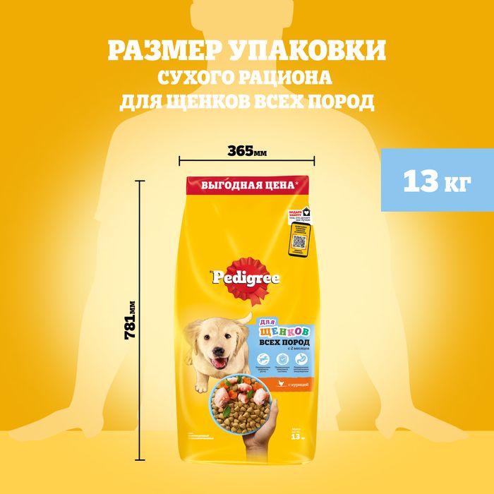 Pedigree корм для щенков всех пород, курица