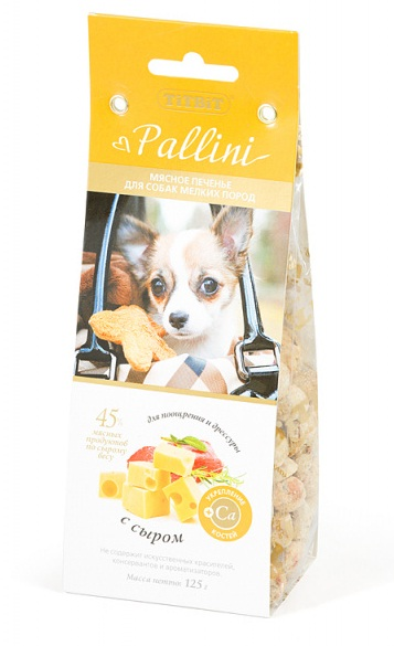 TiTBiT лакомство для собак Печенье Pallini с сыром