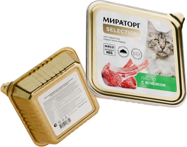 Мираторг Selection влажный корм для кошек, паштет с ягненком
