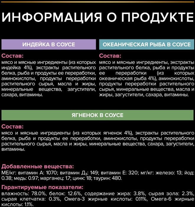 Влажный корм Pro Plan® Delicate Digestion для взрослых кошек с чувствительным пищеварением, с индейкой, ягненком, океанической рыбой в соусе
