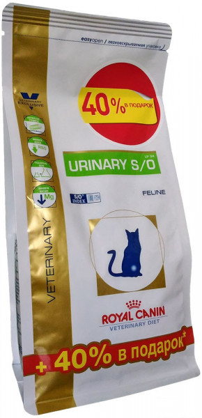 Royal Canin Urinary S/O лечебный корм для профилактики МКБ у кошек, 400+160 гр