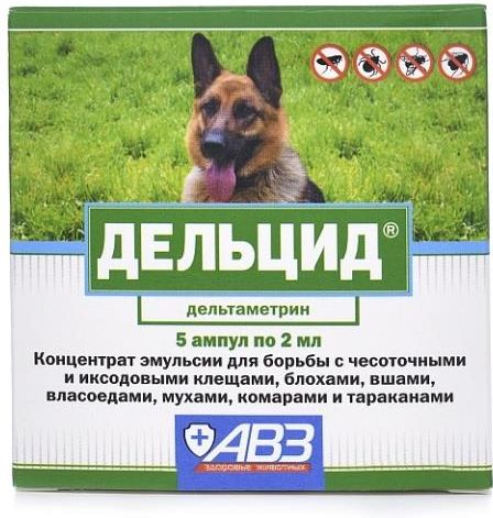 Дельцид эмульсия для кошек и собак, для наружного применения, инсектоакарицидный
