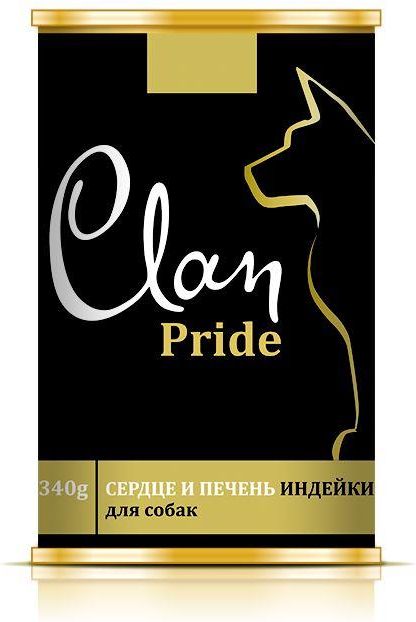 Clan Pride влажный корм для взрослых собак всех пород, сердце и печень индейки