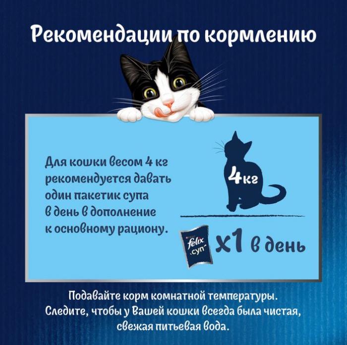 Влажный корм Felix® Суп для взрослых кошек, с треской