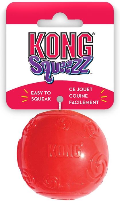 Kong игрушка для собак, Squeezz Кольцо резиновое с пищалкой