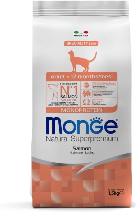 Monge Cat Salmon сухой корм для взрослых кошек, лосось