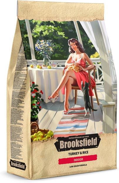 BROOKSFIELD корм для взрослых кошек всех пород, живущих в помещении, индейка с рисом