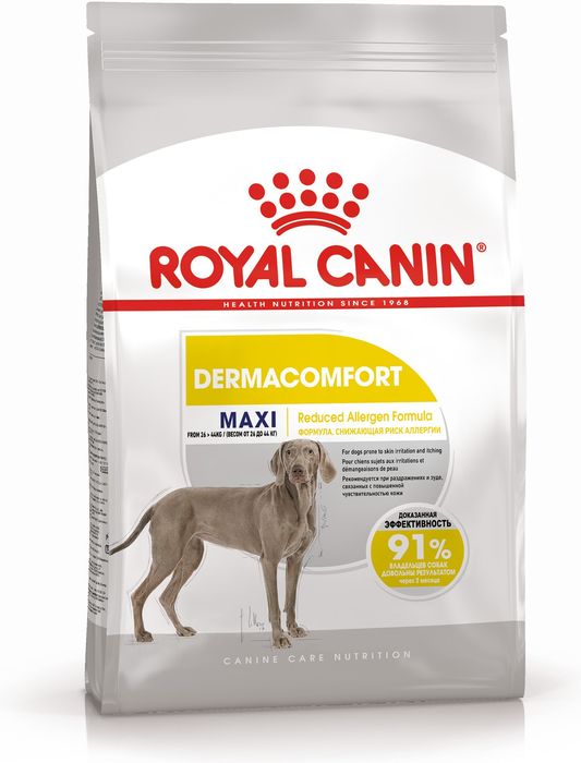 Royal Canin корм для взрослых собак крупных пород при раздражениях кожи и зуде