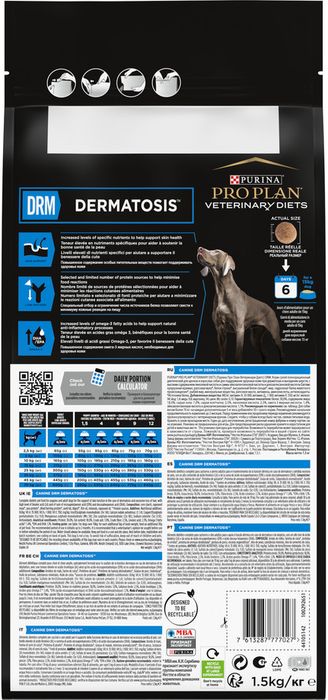 Сухой корм для щенков и взрослых собак диетический Pro Plan® Veterinary Diets для поддержания здоровья кожи при дерматозах и выпадении шерсти, Пакет
