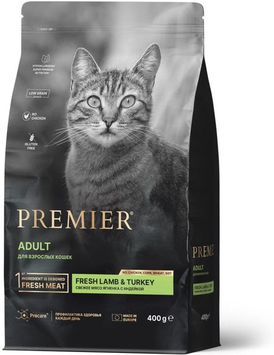 Premier корм для кошек, ягненок с индейкой