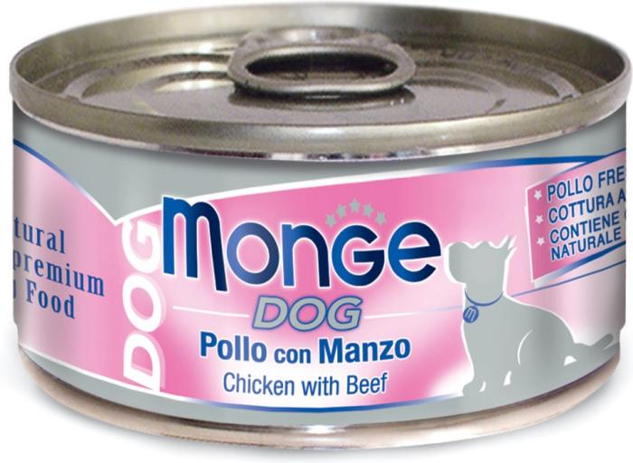 Monge Dog Natural консервы для собак, с курицей и говядиной