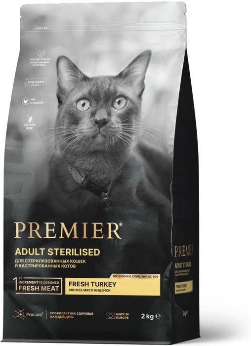 Premier корм для стерилизованных кошек, индейка