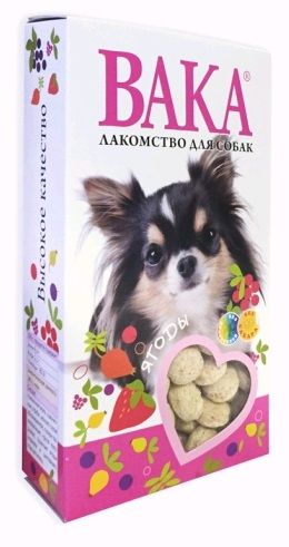 Вака Ягоды лакомство хрустящие подушечки для собак
