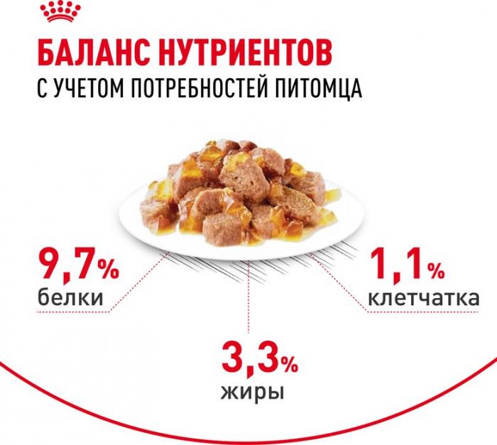 Royal Canin Indoor Sterilised влажный корм для стерилизованных кошек, живущих в помещении, кусочки в желе