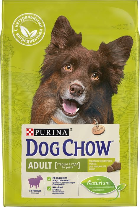 Dog Chow корм для взрослых собак всех пород, ягненок и рис