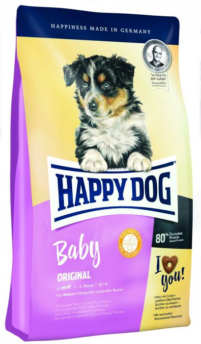 Happy Dog Baby Original сухой корм для щенков средних и крупных пород с 4 недель до 6 месяцев