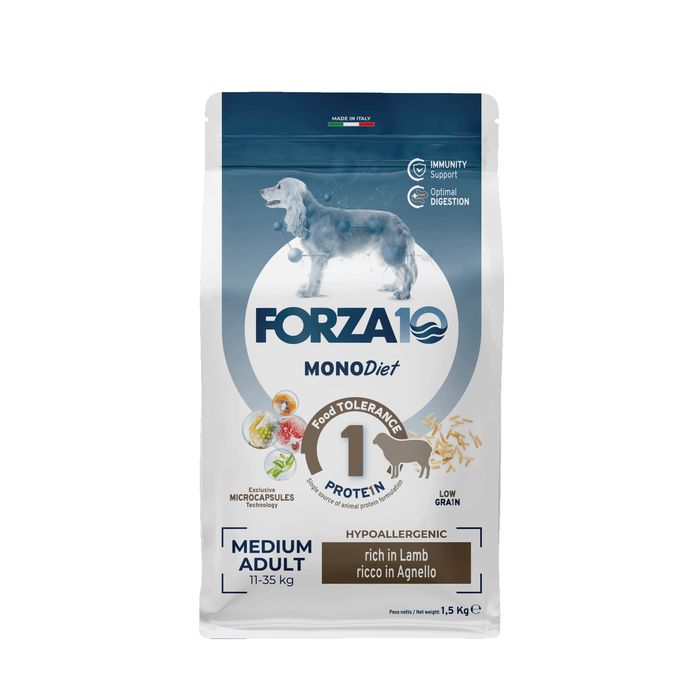 Forza 10 Forza10 корм для взрослых собак средних пород при аллергии и пищевой непереносимости, ягненок
