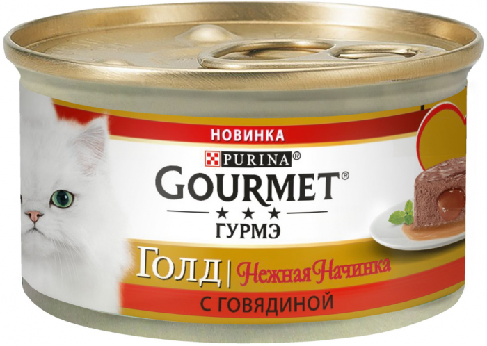 Gourmet Gold влажный корм для взрослых кошек всех пород, говядина