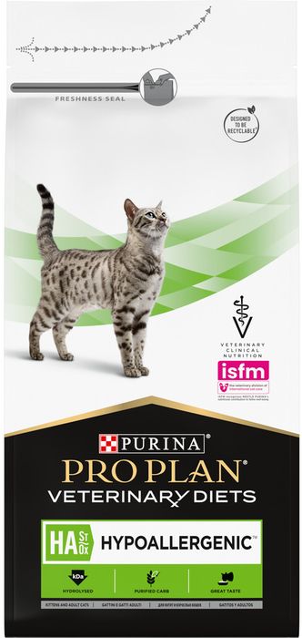 Сухой корм для котят и взрослых кошек диетический Pro Plan® Veterinary Diets HA ST/OX Hypoallergenic при пищевой непереносимости, Пакет