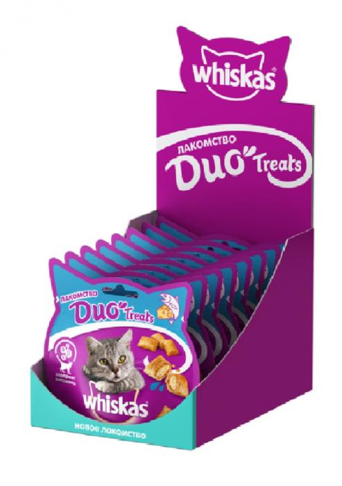 Whiskas DUO лакомство для кошек с лососем и сыром