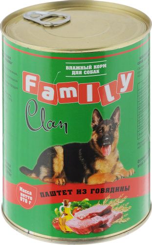Clan Family консервы для собак Паштет из говядины