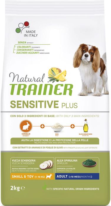 Trainer Natural корм для взрослых собак мелких пород, гипоаллергенный, c кроликом