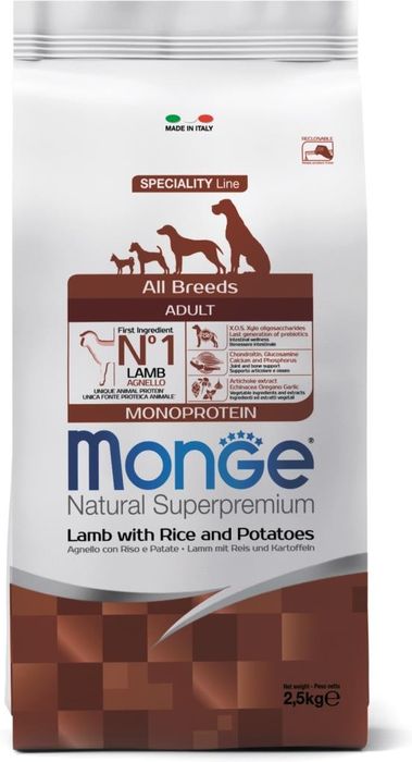Monge Speciality Line сухой корм для собак всех пород и возрастов, ягненок с рисом и картофелем