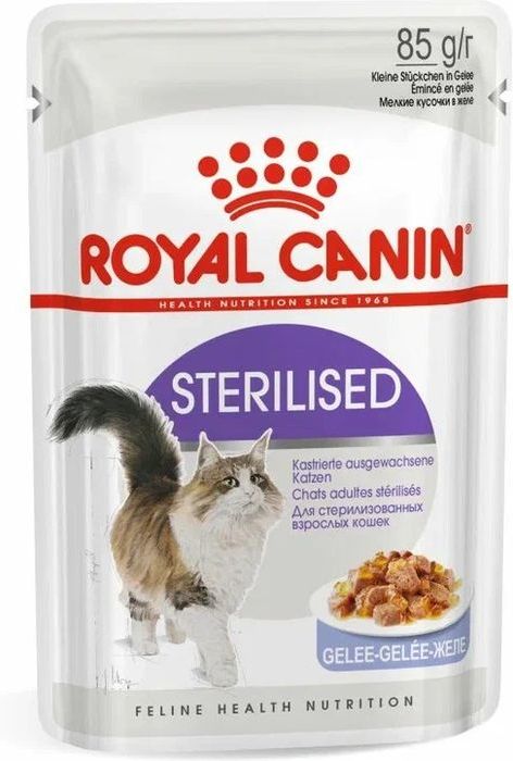 Royal Canin влажный корм для стерилизованных взрослых кошек всех пород, кусочки в желе