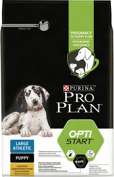 Pro Plan корм для щенков крупных пород атлетического телосложения, курица и рис