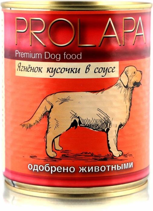 Prolapa Premium влажный корм для собак всех пород, с ягненком, кусочки в соусе