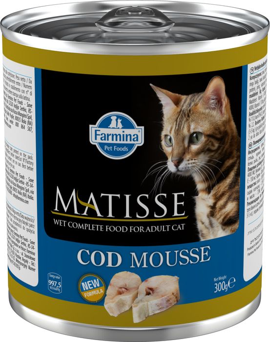 Farmina Matisse влажный корм для кошек, мусс с треской