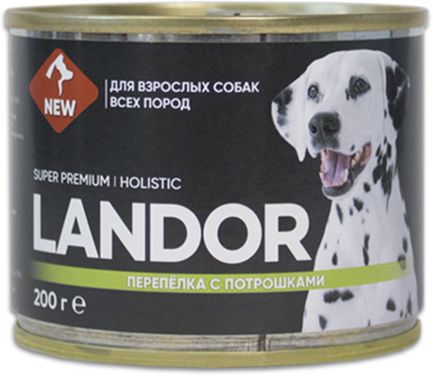 Landor влажный корм для собак, перепелка с потрошками