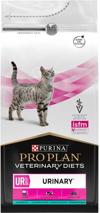 Сухой корм для взрослых кошек диетический Pro Plan® Veterinary Diets UR St/Ox при болезни нижних отделов мочевыводящих путей, с океанической рыбой, Пакет
