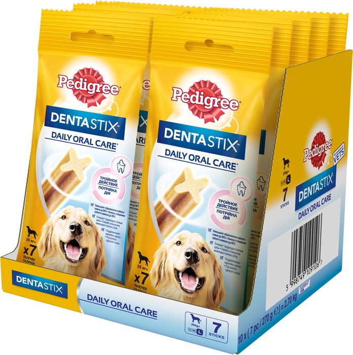 Pedigree Denta Stix лакомство для собак крупных пород для снятия зубного камня