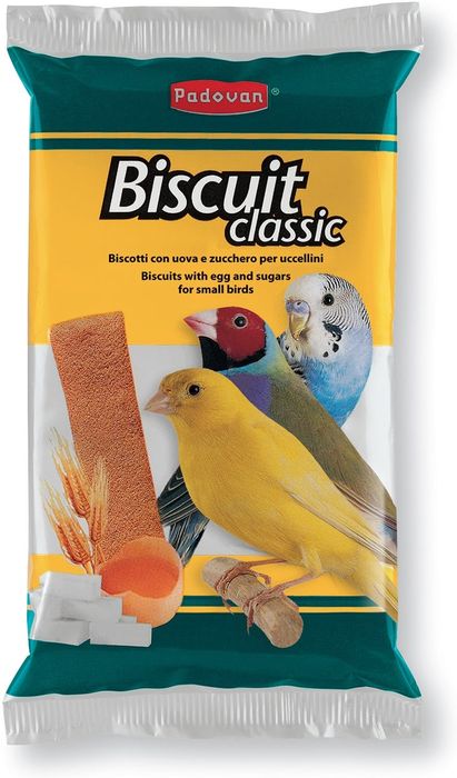 Padovan Buscuit Classic лакомство для мелких птиц, бисквиты со злаками и яйцом
