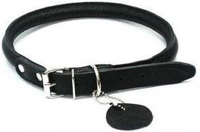 Collar Soft ошейник для собак, для длинношерстных, кожа, черный