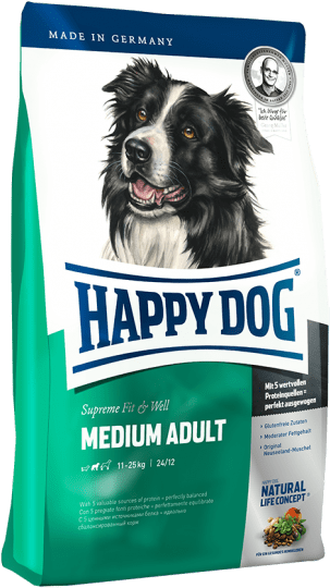 Happy Dog сухой корм для взрослых собак средних пород, контроль веса